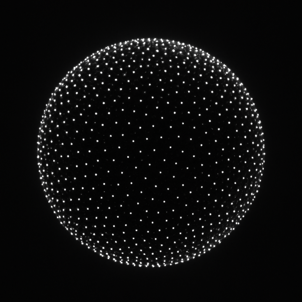 a dotted 3‑D sphere—the discrete points line up to read unmistakably as a ball while keeping that airy, voxel‑like feel. Let me know if you’d like tweaks!